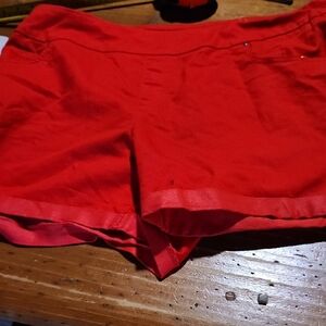 Time and Tru Women's Bright Red Bermudas